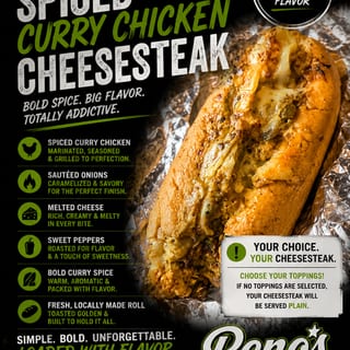 Spiced Yellow Curry Chicken Cheesesteak