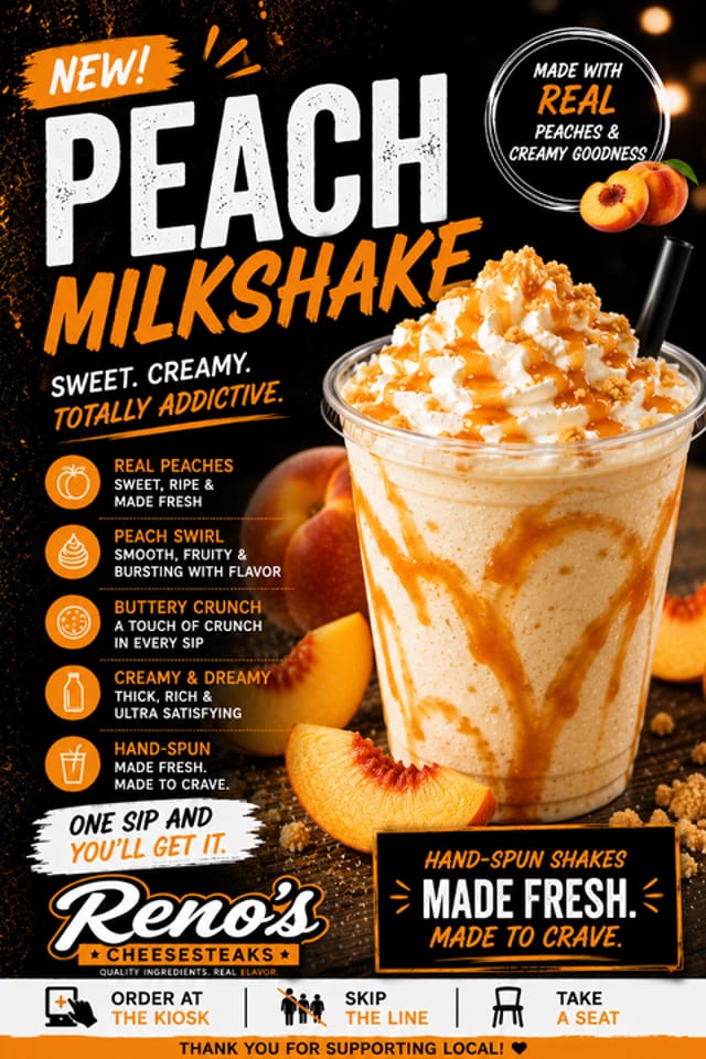 Peach Milkshake.
