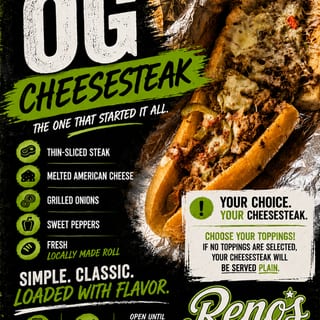 Build Your Own (O.G.) Steak Cheesesteak