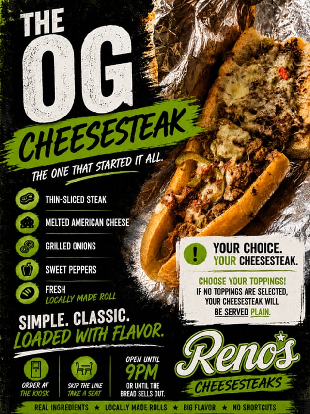 Build Your Own (O.G.) Steak Cheesesteak.